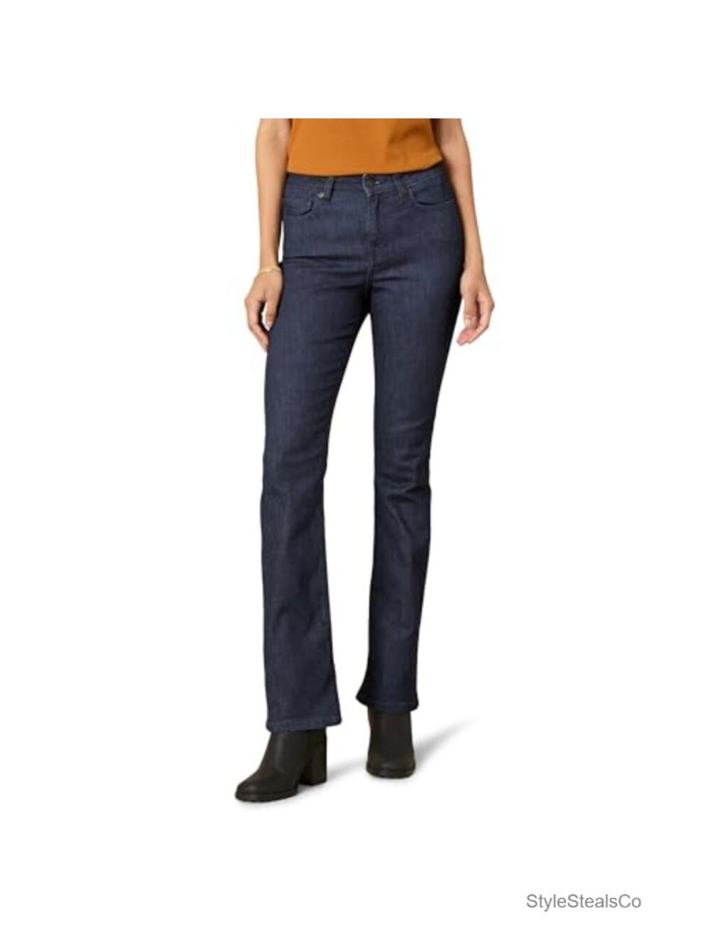 Women's Mid-Rise Stretchy Slim Bootcut Jeans Flared Leg Pants